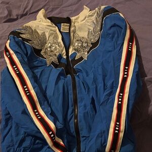 PINK Victoria's Secret Blue and White Jacket